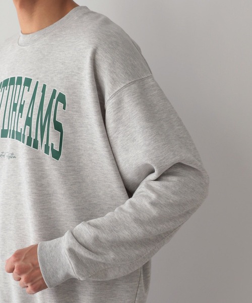 GLOBAL WORK Smile Seed Store（グローバルワーク スマイルシードストア）の「裏起毛プリントスウェット/115943（スウェット・メンズ・杢グレー/グリーン/アイボリー/ブラック・LARGE/SMALL/MEDIUM/X-LARGE）」の16枚目の写真