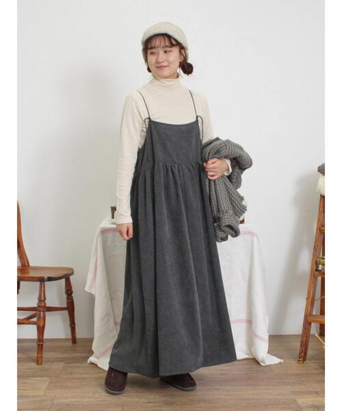 Samansa Mos2（サマンサ モスモス）の「【吸湿発熱】ベア天無地タートルネックカットソー（Tシャツ/カットソー・レディース・キナリ/ミント/サックスブルー/チャコールグレー・F）」の12枚目の写真