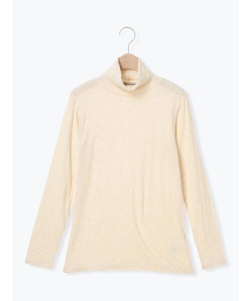 Samansa Mos2（サマンサ モスモス）の「【吸湿発熱】ベア天無地タートルネックカットソー（Tシャツ/カットソー・レディース・キナリ/ミント/サックスブルー/チャコールグレー・F）」の16枚目の写真