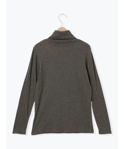 Samansa Mos2（サマンサ モスモス）の「【吸湿発熱】ベア天無地タートルネックカットソー（Tシャツ/カットソー・レディース・キナリ/ミント/サックスブルー/チャコールグレー・F）」の18枚目の写真