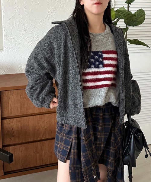 apres jour mignon（アプレジュールミニョン）の「【apresjour mignon SOIE】シャギーアウター【ZOZOTOWN限定アイテム】（その他アウター・レディース・チャコールグレー/ブラウン系その他・フリー/X-LARGE）」の7枚目の写真