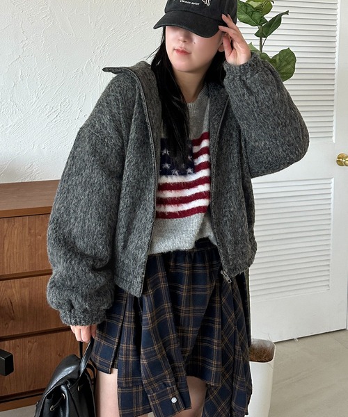 apres jour mignon（アプレジュールミニョン）の「【apresjour mignon SOIE】シャギーアウター【ZOZOTOWN限定アイテム】（その他アウター・レディース・チャコールグレー/ブラウン系その他・フリー/X-LARGE）」の8枚目の写真