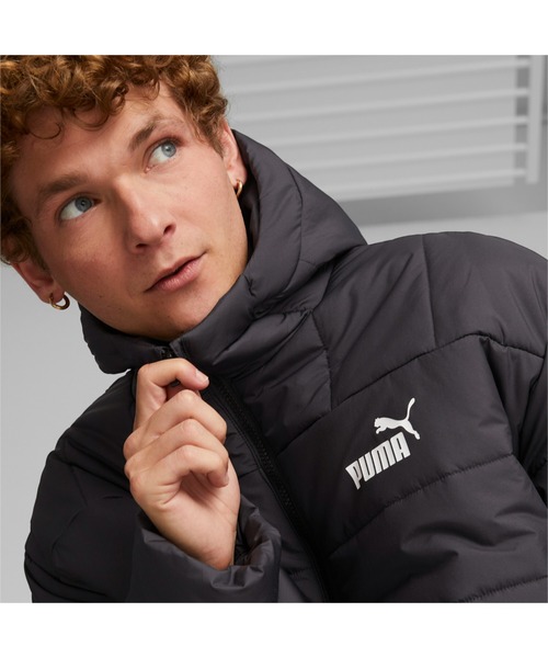 PUMA（プーマ）の「PUMA プーマ メンズ ESS+ フーデッド パデッド コート（ダウンジャケット/コート・メンズ・ブラック・SMALL/X-LARGE/XX-LARGE/MEDIUM/LARGE）」の5枚目の写真