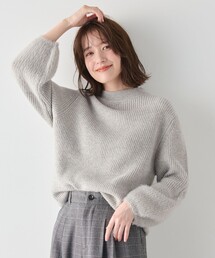 ラムウールフェザーコンビプルオーバー