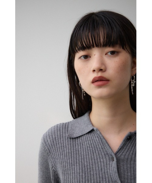 AZUL by moussy(アズールバイマウジー)の「スターモチーフマルチチャームピアス(ピアス(両耳用)・レディース・ブラック/シルバー・FREE)」の7枚目の写真