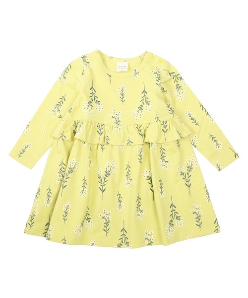 la poche biscuit（ラポシェビスキュイ）の「花柄ワンピース（ワンピース・キッズ・ピンク/ライム・140/130/120/110/100/90/80）」の2枚目の写真