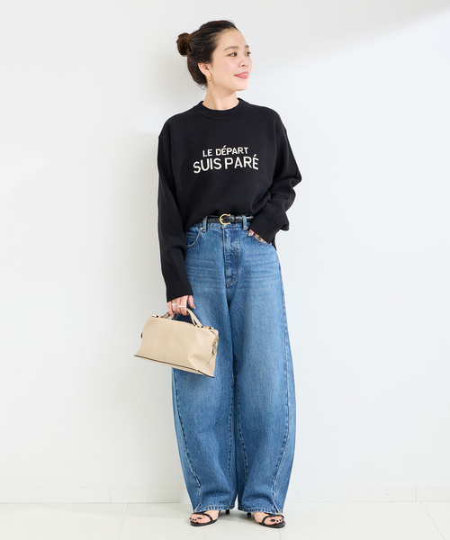 B.C STOCK(ベーセーストック)の「《追加》フレンチロゴプルオーバー(ニット/セーター・レディース・ブラック/チャコールグレー/レッド・FREE)」の10枚目の写真