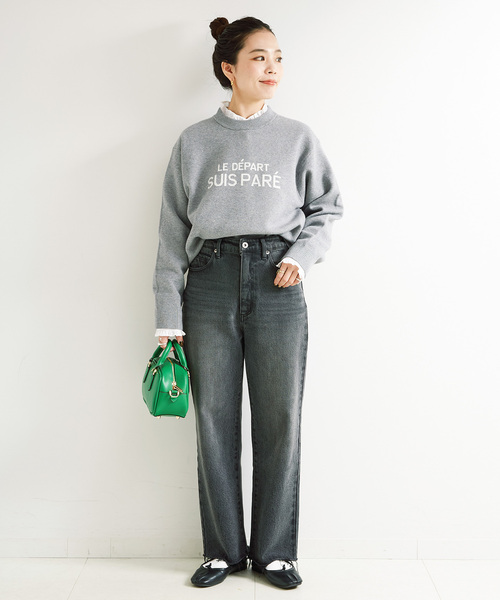 B.C STOCK(ベーセーストック)の「《追加》フレンチロゴプルオーバー(ニット/セーター・レディース・ブラック/チャコールグレー/レッド・FREE)」の20枚目の写真