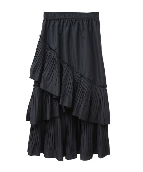 earth music&ecology(アースミュージックアンドエコロジー)の「プリーツティアードスカート(スカート・レディース・モカ/ブラック/ネイビー・FREE)」の6枚目の写真