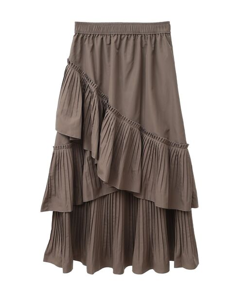 earth music&ecology(アースミュージックアンドエコロジー)の「プリーツティアードスカート(スカート・レディース・モカ/ブラック/ネイビー・FREE)」の5枚目の写真