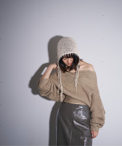 2way twinkle knit（ニット/セーター）｜MIDVEIN（ミッドヴェイン）