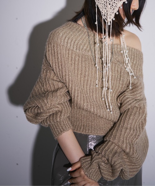 ニット セーター 2way twinkle knit レディース セール】2way twinkle knit（ニット/セーター）｜MIDVEIN