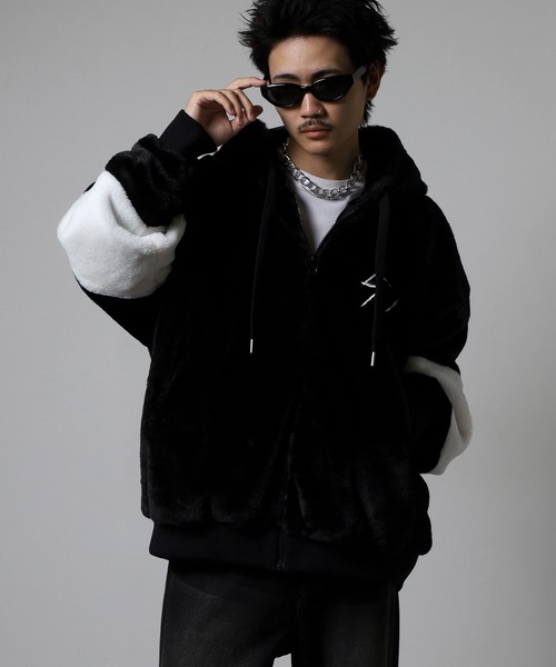 Eco Fur Cat Ear Blouson Hoodie / エコファー猫耳ファーブルゾン