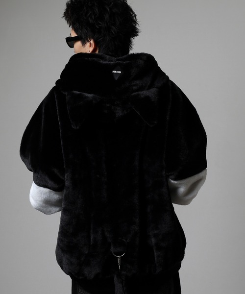 Eco Fur Cat Ear Blouson Hoodie / エコファー猫耳ファーブルゾン