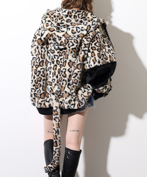 Eco Fur Cat Ear Blouson Hoodie / エコファー猫耳ファーブルゾン