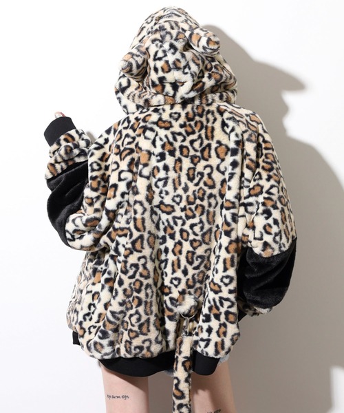 Eco Fur Cat Ear Blouson Hoodie / エコファー猫耳ファーブルゾン