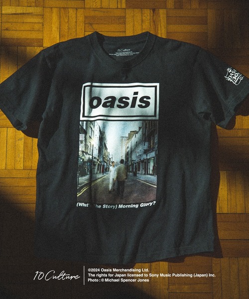 oasis 30th Tシャツ アダム エ ロペ　Morning Glory 黒 oasis 30th Tシャツ アダム エ ロペ Morning Glory 黒（ADAM ET