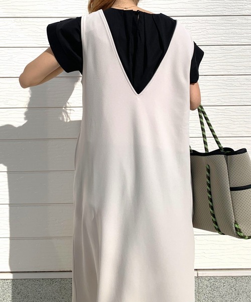 Q（キュー）の「前後2wayリボンセットワンピース（ワンピース・レディース・アイボリー/ブラック・MEDIUM）」の12枚目の写真