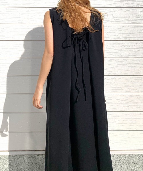 Q（キュー）の「前後2wayリボンセットワンピース（ワンピース・レディース・アイボリー/ブラック・MEDIUM）」の14枚目の写真