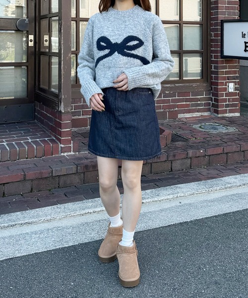 セール】リボンデザインニット（ニット/セーター）｜LE MORE（リモア
