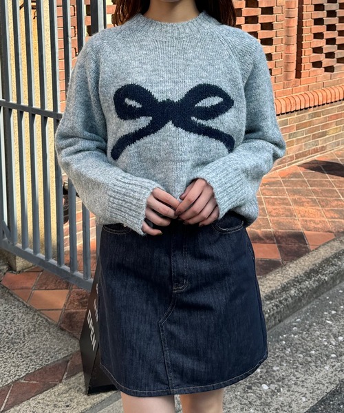 セール】リボンデザインニット（ニット/セーター）｜LE MORE（リモア