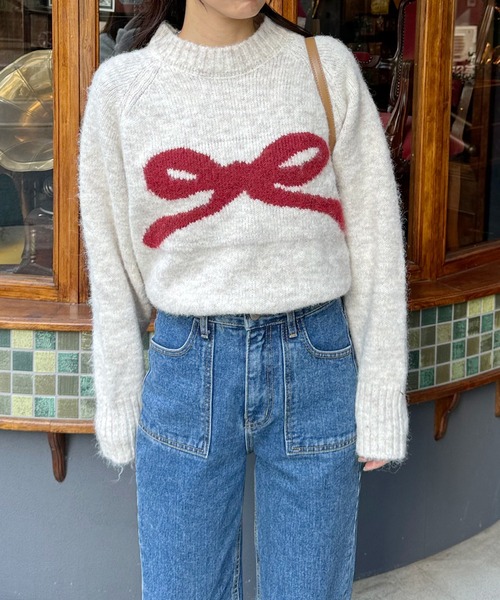 セール】リボンデザインニット（ニット/セーター）｜LE MORE（リモア