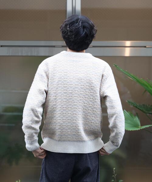 Right-on(ライトオン)の「Other(ソノタ)【メンズ】ツイード風クルーニット(ニット/セーター・メンズ・ライトベージュ/ブラック・M/L/XL)」の10枚目の写真