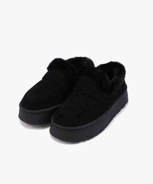 relac(レーラック)の「厚底 ムートンブーツ ファー モカシンシューズ モカシンブーツ(ブーツ・レディース・ブラック/ベージュ・SMALL/MEDIUM/LARGE/LL)」の3枚目の写真