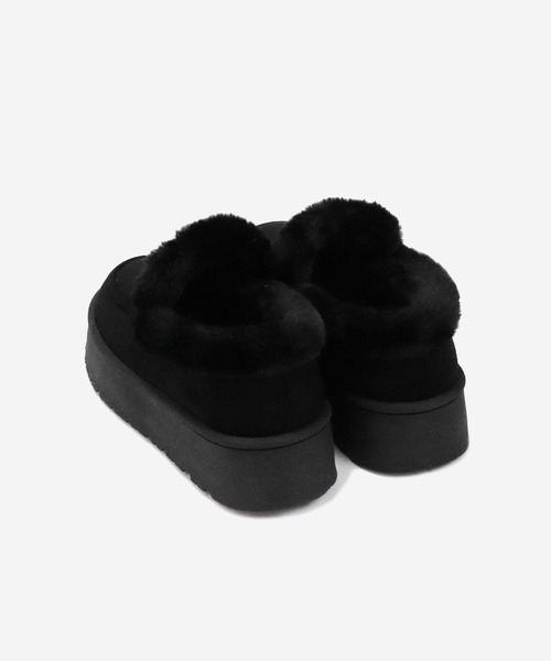relac(レーラック)の「厚底 ムートンブーツ ファー モカシンシューズ モカシンブーツ(ブーツ・レディース・ブラック/ベージュ・SMALL/MEDIUM/LARGE/LL)」の5枚目の写真