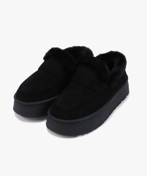 relac(レーラック)の「厚底 ムートンブーツ ファー モカシンシューズ モカシンブーツ(ブーツ・レディース・ブラック/ベージュ・SMALL/MEDIUM/LARGE/LL)」の7枚目の写真