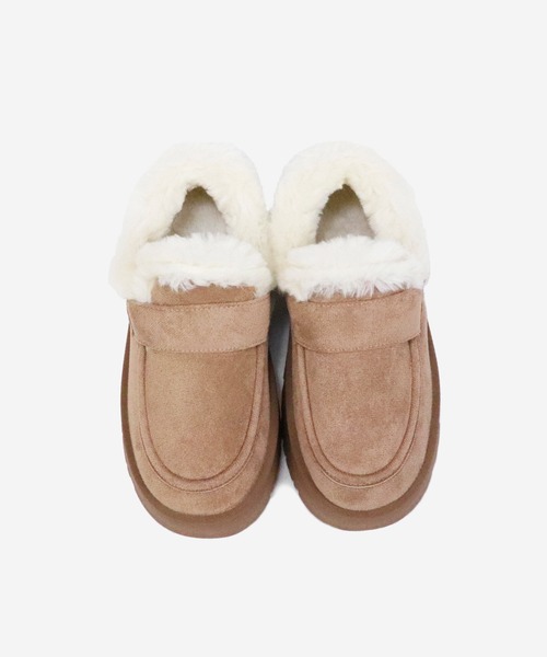 relac(レーラック)の「厚底 ムートンブーツ ファー モカシンシューズ モカシンブーツ(ブーツ・レディース・ブラック/ベージュ・SMALL/MEDIUM/LARGE/LL)」の19枚目の写真