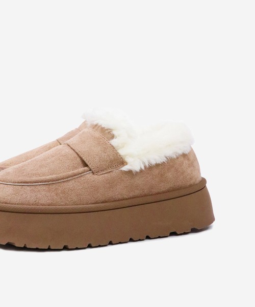 relac(レーラック)の「厚底 ムートンブーツ ファー モカシンシューズ モカシンブーツ(ブーツ・レディース・ブラック/ベージュ・SMALL/MEDIUM/LARGE/LL)」の15枚目の写真