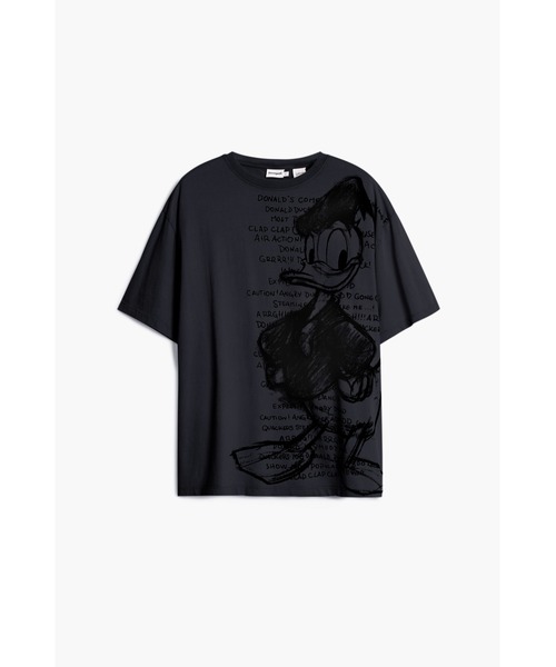 Desigual（デシグアル）の「ドナルドダックのTシャツ（Tシャツ/カットソー・レディース・ブラック/レッド・XS/S/M/L/XL）」の9枚目の写真