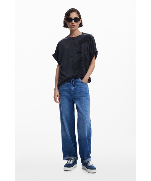 Desigual（デシグアル）の「ドナルドダックのTシャツ（Tシャツ/カットソー・レディース・ブラック/レッド・XS/S/M/L/XL）」の7枚目の写真