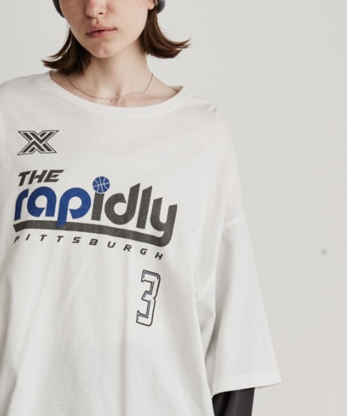 Auntie Rosa Holiday(アンティローザホリデー)の「ロゴルーズレイヤードロンTEE(Tシャツ/カットソー・レディース・オフホワイト/チャコールグレー・FREE)」の19枚目の写真