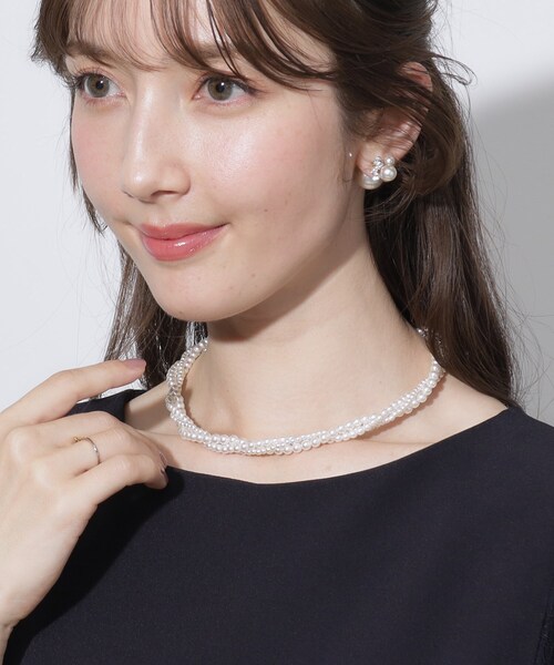 couture brooch(クチュールブローチ)の「ツイストパール調ネックレス(ネックレス・レディース・ホワイト・00)」の6枚目の写真