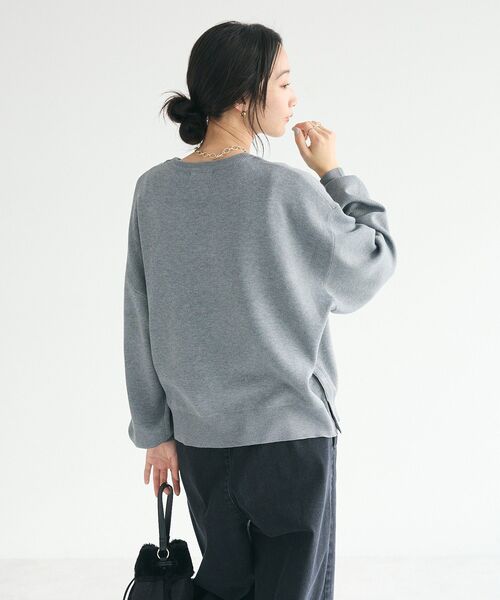 CRAFT STANDARD BOUTIQUE（クラフトスタンダードブティック）の「【ユニセックス】ロゴジャカードサイドスリットニットプルオーバー（ニット/セーター・レディース・杢グレー/モカ/チャコールグレー・M/XL/L）」の7枚目の写真