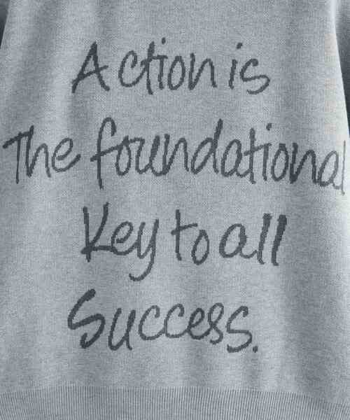 CRAFT STANDARD BOUTIQUE（クラフトスタンダードブティック）の「【ユニセックス】ロゴジャカードサイドスリットニットプルオーバー（ニット/セーター・レディース・杢グレー/モカ/チャコールグレー・M/XL/L）」の13枚目の写真