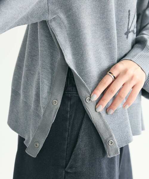 CRAFT STANDARD BOUTIQUE（クラフトスタンダードブティック）の「【ユニセックス】ロゴジャカードサイドスリットニットプルオーバー（ニット/セーター・レディース・杢グレー/モカ/チャコールグレー・M/XL/L）」の15枚目の写真