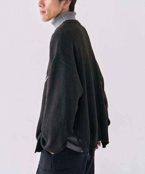 CRAFT STANDARD BOUTIQUE（クラフトスタンダードブティック）の「【ユニセックス】ロゴジャカードサイドスリットニットプルオーバー（ニット/セーター・レディース・杢グレー/モカ/チャコールグレー・M/XL/L）」の17枚目の写真