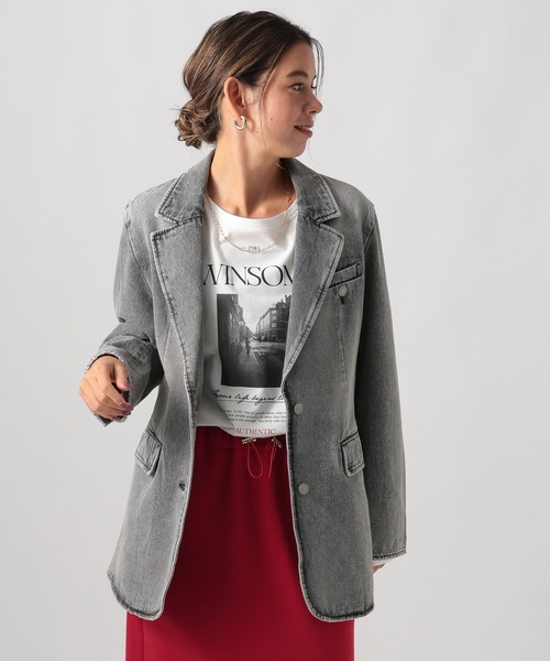 セール】デニムテーラードジャケット（その他アウター）｜BAYFLOW