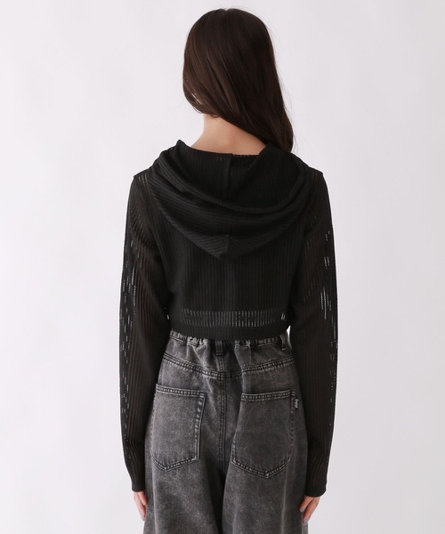 repipi armario(レピピ アルマリオ)の「メッシュWZIPショートパーカー(パーカー・キッズ・ブラック/ホワイト・SMALL/MEDIUM/LARGE)」の8枚目の写真