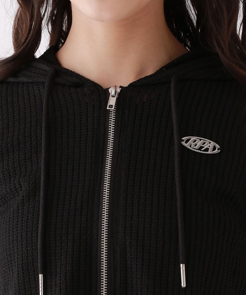 repipi armario(レピピ アルマリオ)の「メッシュWZIPショートパーカー(パーカー・キッズ・ブラック/ホワイト・SMALL/MEDIUM/LARGE)」の9枚目の写真