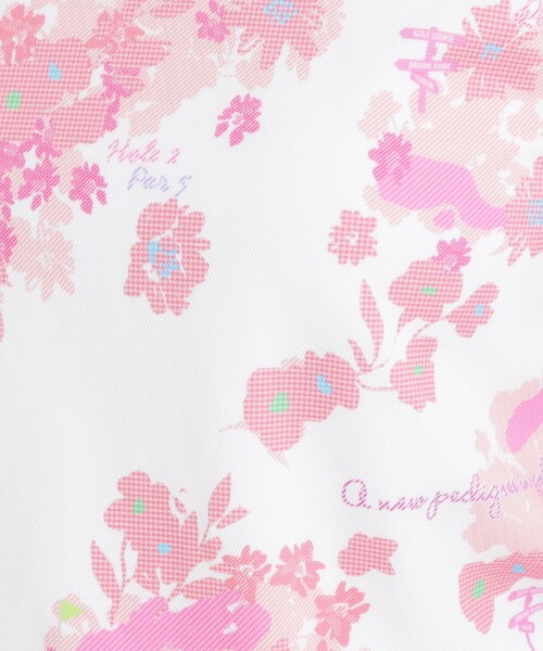 adabat(アダバット)の「UVカット/吸水速乾 フラワープリントモックネックT(Tシャツ/カットソー・レディース・ピンク系その他/ネイビー系/ブルー系5・36/38/40/42)」の7枚目の写真