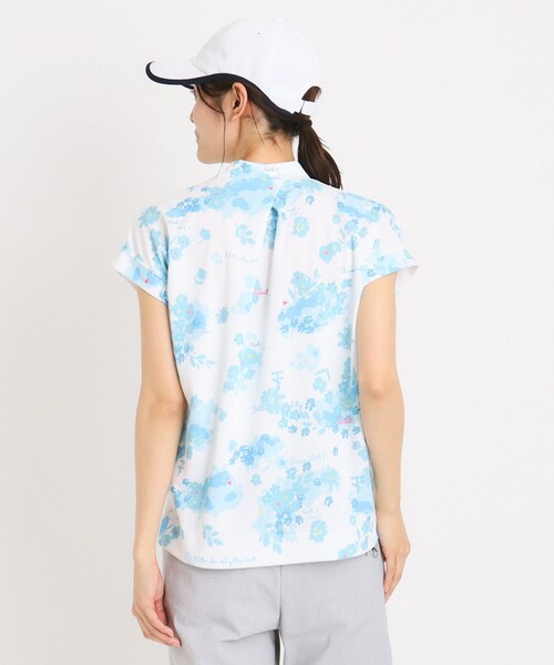 adabat(アダバット)の「UVカット/吸水速乾 フラワープリントモックネックT(Tシャツ/カットソー・レディース・ピンク系その他/ネイビー系/ブルー系5・36/38/40/42)」の8枚目の写真