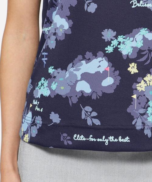 adabat(アダバット)の「UVカット/吸水速乾 フラワープリントモックネックT(Tシャツ/カットソー・レディース・ピンク系その他/ネイビー系/ブルー系5・36/38/40/42)」の22枚目の写真