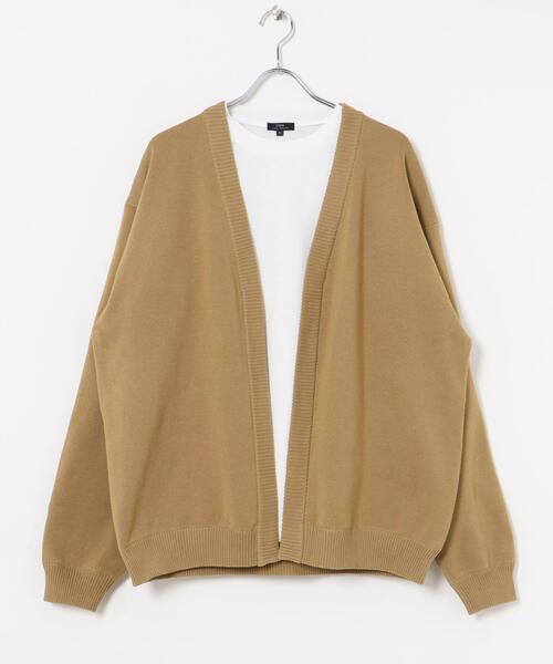 ITEMS URBANRESEARCH(アイテムズ アーバンリサーチ)の「Mウォッシャブルミラノリブカーディガンインナーセット(ニット/セーター・メンズ・カーキ/ブラック/ブラウン/ベージュ・LARGE/MEDIUM)」の9枚目の写真