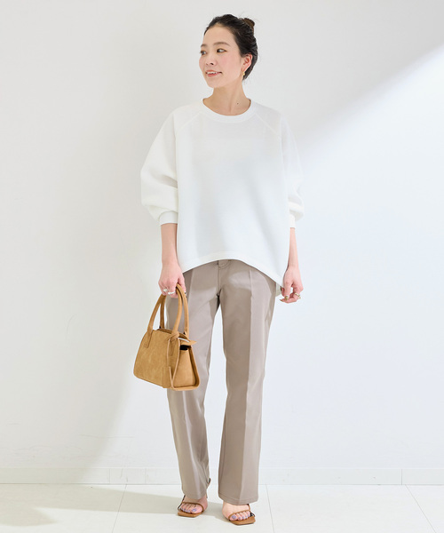 B.C STOCK（ベーセーストック）の「《追加4》ダンボールコクーンプルオーバー（Tシャツ/カットソー・レディース・ピンク/ホワイト/ネイビー/チャコールグレー・FREE）」の5枚目の写真