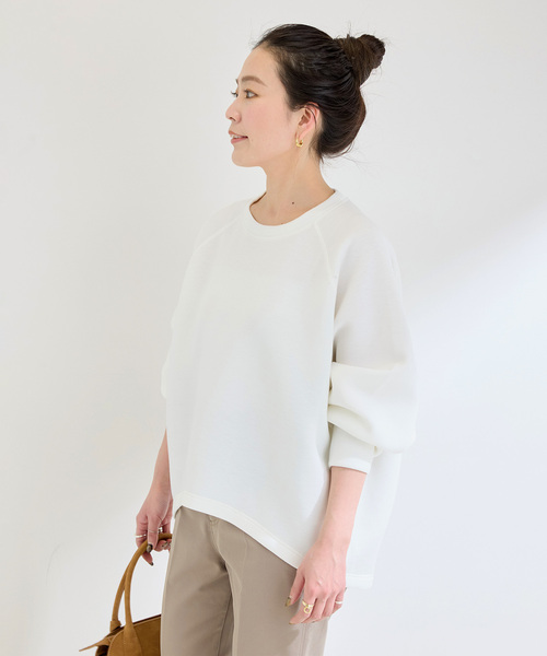 B.C STOCK（ベーセーストック）の「《追加4》ダンボールコクーンプルオーバー（Tシャツ/カットソー・レディース・ピンク/ホワイト/ネイビー/チャコールグレー・FREE）」の10枚目の写真