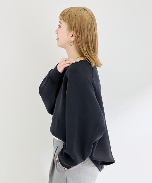 B.C STOCK（ベーセーストック）の「《追加4》ダンボールコクーンプルオーバー（Tシャツ/カットソー・レディース・ピンク/ホワイト/ネイビー/チャコールグレー・FREE）」の21枚目の写真